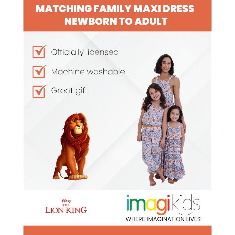 Disney Lion King Simba Timon Pumbaa Women's Matching Family Maxi Dress Adult, 4 of 8
