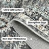 TROPOW 8x10 Washable Rug Vintage Non Slip Oriental Carpet Low Pile Foldable Throw Rugs - 3 of 4