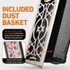 Home Intuition Victorian Floor Vent Cover 2X12 Inch with Mesh Cover Trap Heat and Air Walkable Metal Floor Vent for HVAC Duct, Satin Nickel - 2 of 4