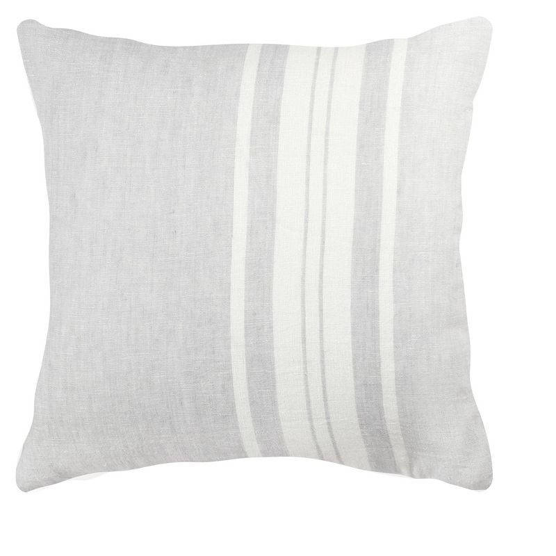 Light Grey Bold Stripes So Soft Linen Pillow, 2 of 9