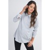 Hello Miz Women's Polka Dot Button Down Long  Sleeve Maternity Nursing To - 2 of 4