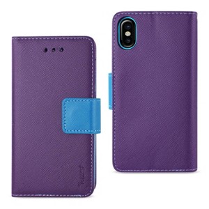 Reiko iPhone X/iPhone XS 3-in-1 Wallet Case in Purple - 1 of 4