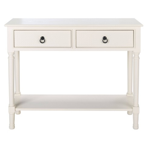 Haines 2 Drawers Console Table White, White Console Table With Drawers Target