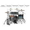 Mapex Saturn Rock 4-Piece Shell Pack With 22" Bass Drum Teal Blue Fade - 2 of 3