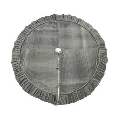 Vickerman 72" Plush Silver Velvet Christmas Tree Skirt