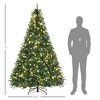 FURNIinspire Artificial Trees 7ft Prelit Christmas Tree With Realistic Branches, Sectioned Design, Christmas Decoration, Green, 56"*56"*82.8" - 3 of 4