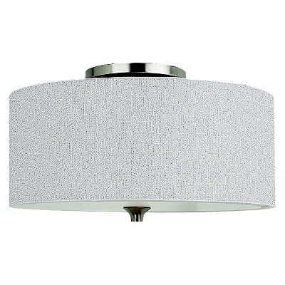 7.25" Stirling Two Light Ceiling Flush Mount Brushed Nickel - Sea Gull Lighting