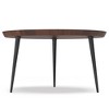 30" Acacia Hardwood Coffee Table with Round Tray-Style Top and Metal Legs, Ideal for Living Room or Family Room - 3 of 4