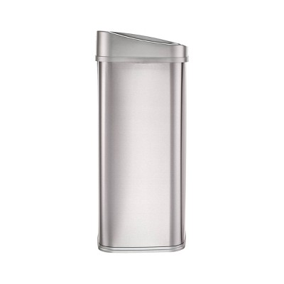 13.2 Gallon Silver Stainless Steel Touchless Trash Can