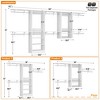 Aheaplus Set of 2 Closet Storage Organizers with Extendable Hanging Rods and Adjustable Shelves - 3 of 4