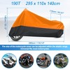 Unique Bargains 180T Waterproof Rain Dust Motorcycle Cover Outdoor Sun Protector - 4 of 4