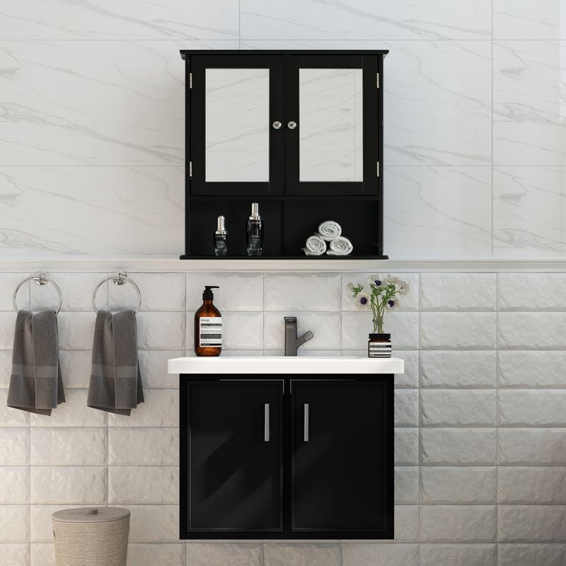 Basicwise Mirror Wall Mounted Cabinet For the Bathroom and Vanity with Adjustable Shelves, 2 of 6