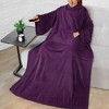 PAVILIA Fleece Wearable Blanket with Sleeves, Warm Cozy Soft Functional Lightweight Sleeved Throw Adults Men Women - 2 of 4