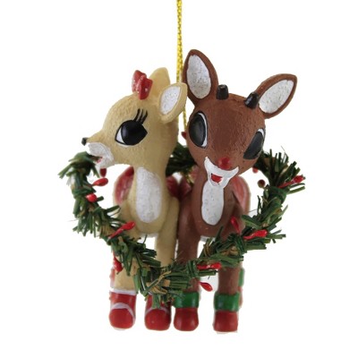 Holiday Ornament 3.0" Rudolph And Clarice Ornaments Christmas Love Reindeer  -  Tree Ornaments