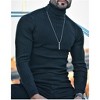 Clearlove Men’s Stretch Muscle Fit Turtleneck Long Sleeve Knit T-Shirt Slim Casual Essential - 2 of 4