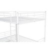 PAGED Full over Full Bunk Bed, Modern Metal Bed Frame, Convertible Triple Bed with Trundle, Ladder and Guardrail for Bedroom - 4 of 4