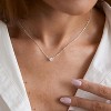 \14K Gold Plated CZ Necklace, Dainty Emerald Green Waterdrop Pendant, Layered Solitaire Bridesmaid Jewelry Gift for Women - 3 of 4