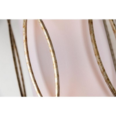 Troy Lighting Sausalito 3 - Light Pendant in  Silver Gold Linen Shade