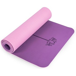 Eco Friendly Non Slip Yoga Mat, 1/4" Thick Exercise & Pilates Mat for Women with Carrying Sling & Bag - 1 of 4