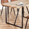 Sapphtopaz 55.1" Modern Rectangular Wood Dining Table 1.5" Thick Engineered Wood Tabletop Kitchen Table with Metal Legs - 4 of 4