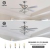 Ludomide Crystal Ceiling Fan with Lights 50 inch Vintage Chandelier Fan with Remote Control for Living Room Bedroom- Chrome - 4 of 4