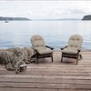 ARDEN Oceantex Outdoor Plush Modern Tufted Adirondack Cushion, 2 Pack, 20 x 18, Water Repellent, Fade Resistant 20 x 18, Natural Tan - 2 of 4