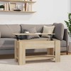 vidaXL Coffee Table White Engineered wood Adjustable Armrests - 2 of 4