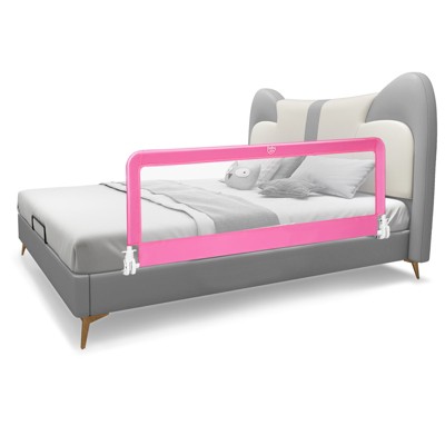 Infans 59" Breathable Baby Children Toddlers Bed Rail Guard Safety Swing Down Pink