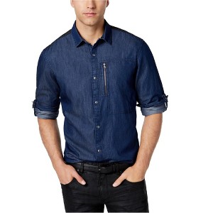 I.N.C International Concepts Mens Today Button Up Shirt, Blue, XX-Large - 1 of 1