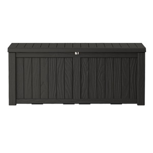 Mondawe 120 Gallon Resin Outdoor Storage Deck Box for Patio Poolside, Black - 1 of 1