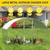 Chicken Coop Large Metal Chicken House Pen Outdoor for Yards with Cover,Spire-Roof Walk-in Poultry Cage, Metal Chicken Coop - 4 of 4