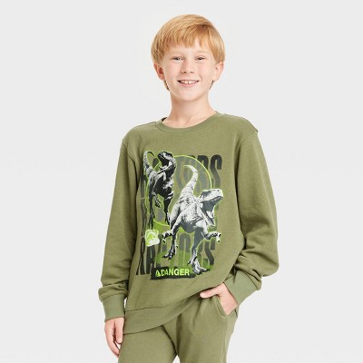 Boys' Jurassic Park Crewneck Fleece Sweatshirt - Green