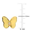 EVERLY JEWELRY | Yellow Plated Sterling Silver 1/10 CT TGW Ethiopian Opal-Blue Fashion Post Earrings - 2 of 4