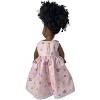 Doll Clothes Superstore Matching Girls Size 3 Pink Flowers & Checks Long Dress with 18 Inch Doll Outfit - 4 of 4