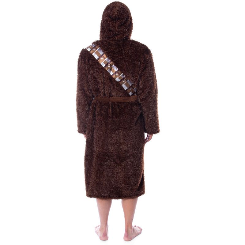 Star Wars Adult Unisex Chewbacca Costume Plush Fleece Robe Bathrobe Brown, 2 of 6