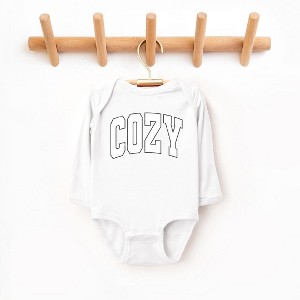 The Juniper Shop Cozy Worn Varsity Baby Long Sleeve Bodysuit - 1 of 3