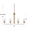 Storied Home Holden - Metal and Glass 4-Light Linear Chandelier - 2 of 4