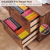 SinCiDo Farmhouse 2 Drawer File Cabinet, 30" Office Storage Cabinet w/Hanging Folders Holds A4 Letter Legal Files Size - 3 of 4