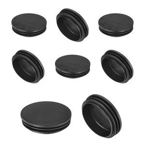 Unique Bargains Round Plastic Hole Plugs Patio Chairs Fences Metal Tubing Leg Cap Black - 1 of 4