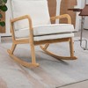 25.2"W Modern Rocking Chair Accent Lounge Armchair Comfy Boucle Upholstered,Green - 3 of 4