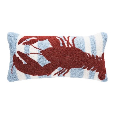 C&F Home 12" x 24" Striped Lobster Hooked Pillow