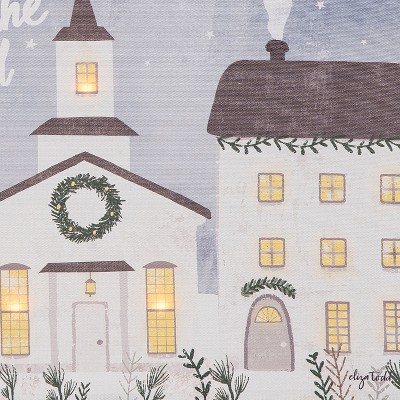 Joy To The World Light-Up LED Canvas Wall Art