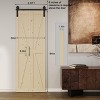 Bifold Barn Door with Hardware Track Kit,Bi-Fold Sliding Closet Doors,Pine,Easy Assembly - 3 of 4
