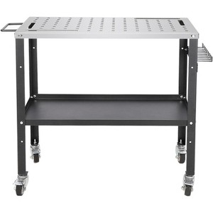 Acekool 36" Steel Welding Table, 1200lbs Capacity, Portable Workbench with Wheels, Locking Casters, Tool Slots, for Workshop Garage - 1 of 4