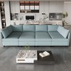NicBex Couches for Living Room Armless Seat Loveseat Couches Chaise Longue Sofa Fabric Flexible Sofa with Storage for Small Spaces, Living Room - 3 of 4