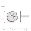 Black Bow Jewelry 10k White Gold Clemson Tigers NCAA Post Earrings - 2 of 3