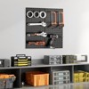 VEVOR Metal Pegboard Panels, 24" x 12" Pegboard, 2 Panels, Heavy Duty Peg Board Wall Organizer with Accessories, Black - 2 of 4
