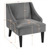 Yaheetech Set of 2 Modern Velvet Accent Chair for Living Room Bedroom - 3 of 4