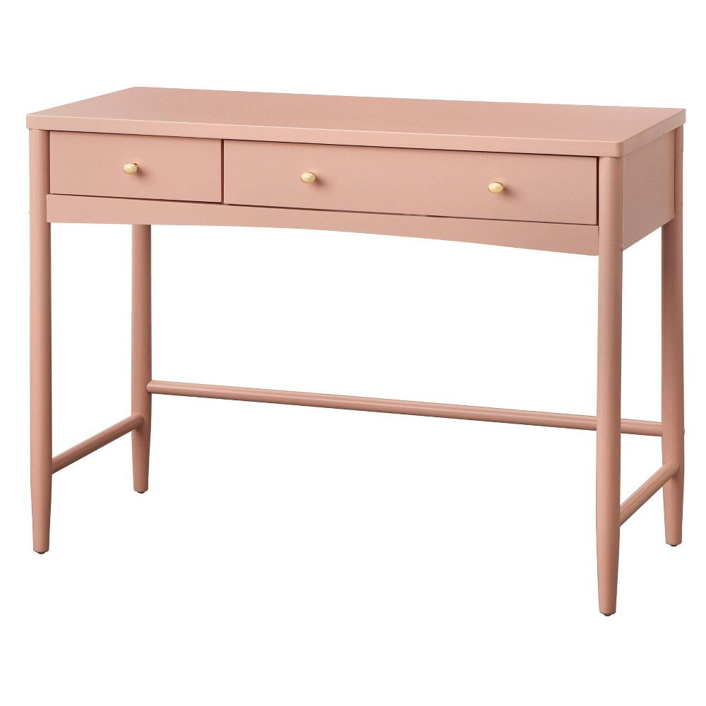 Lifestorey Linwood 2 Drawer Desk Elegant Pink