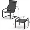 Maggift Patio Seating Sets Outdoor Bistro Set，Special Design, Chat and Conversation Furniture Set，for Garden, Living Room, Black, 24"*17.7"*37.6" - 2 of 4